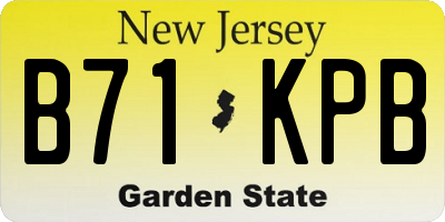 NJ license plate B71KPB