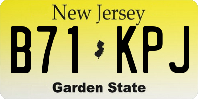 NJ license plate B71KPJ