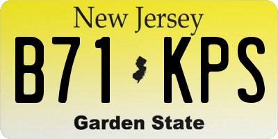 NJ license plate B71KPS