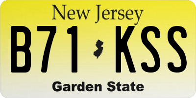 NJ license plate B71KSS