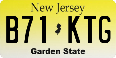 NJ license plate B71KTG