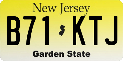 NJ license plate B71KTJ