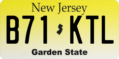 NJ license plate B71KTL