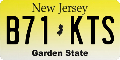 NJ license plate B71KTS