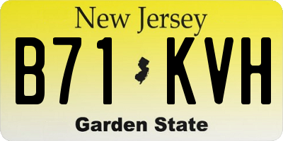 NJ license plate B71KVH