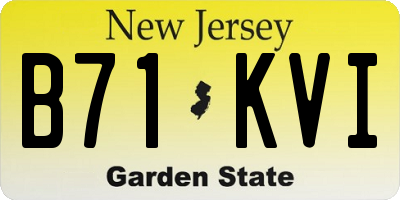 NJ license plate B71KVI