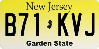 NJ license plate B71KVJ
