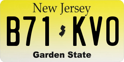 NJ license plate B71KVO