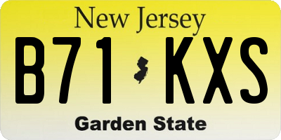 NJ license plate B71KXS