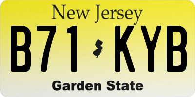 NJ license plate B71KYB