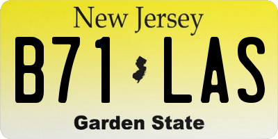 NJ license plate B71LAS
