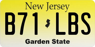 NJ license plate B71LBS