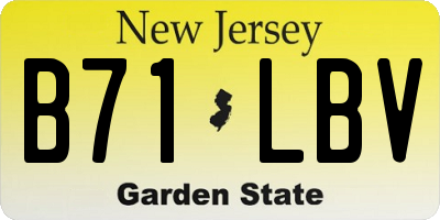 NJ license plate B71LBV
