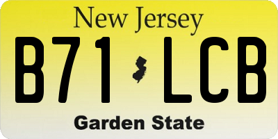 NJ license plate B71LCB