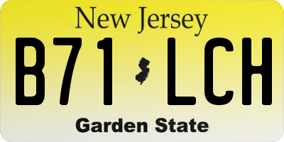 NJ license plate B71LCH