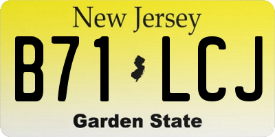 NJ license plate B71LCJ