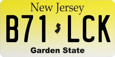 NJ license plate B71LCK