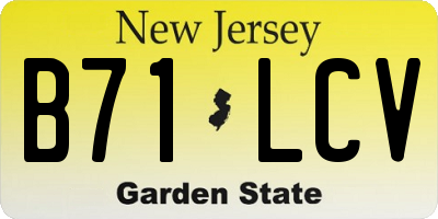NJ license plate B71LCV