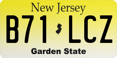 NJ license plate B71LCZ