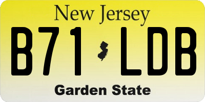 NJ license plate B71LDB