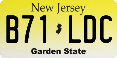 NJ license plate B71LDC