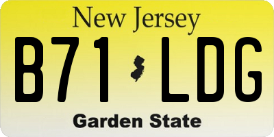 NJ license plate B71LDG