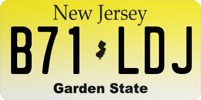 NJ license plate B71LDJ