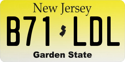 NJ license plate B71LDL