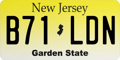 NJ license plate B71LDN
