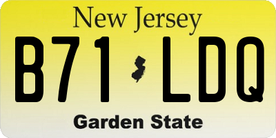 NJ license plate B71LDQ