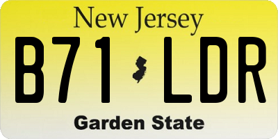 NJ license plate B71LDR