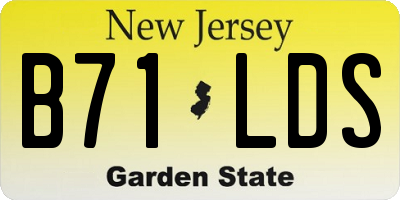 NJ license plate B71LDS