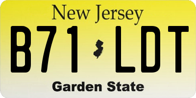 NJ license plate B71LDT