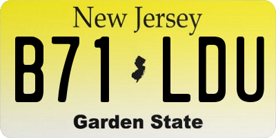 NJ license plate B71LDU