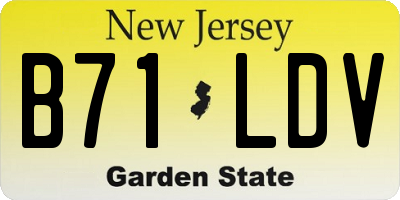 NJ license plate B71LDV