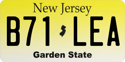 NJ license plate B71LEA