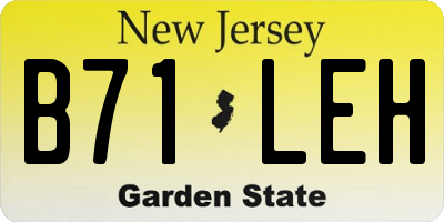 NJ license plate B71LEH