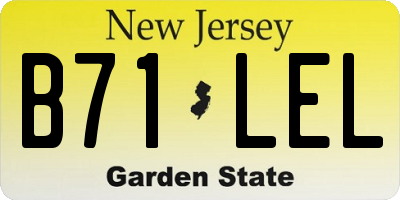 NJ license plate B71LEL