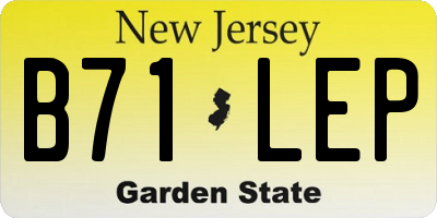 NJ license plate B71LEP