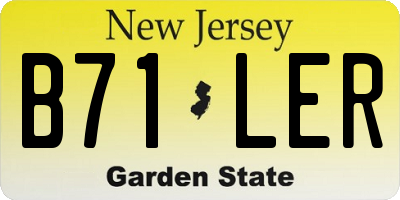 NJ license plate B71LER