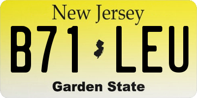 NJ license plate B71LEU