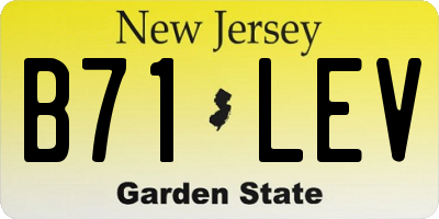 NJ license plate B71LEV