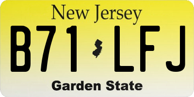NJ license plate B71LFJ