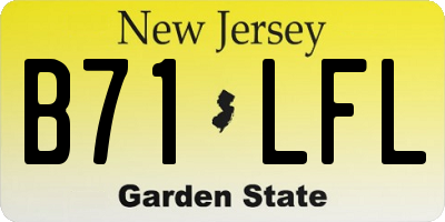 NJ license plate B71LFL
