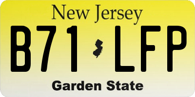 NJ license plate B71LFP