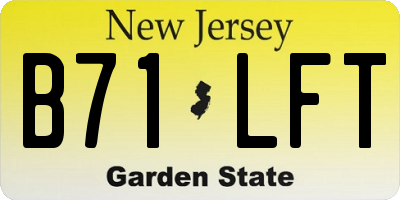 NJ license plate B71LFT