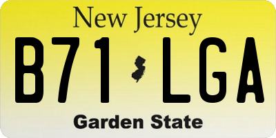 NJ license plate B71LGA
