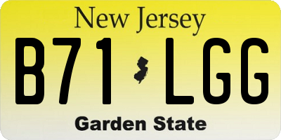 NJ license plate B71LGG