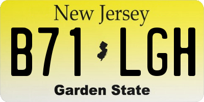 NJ license plate B71LGH