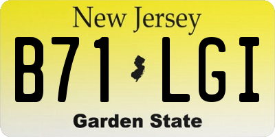 NJ license plate B71LGI
